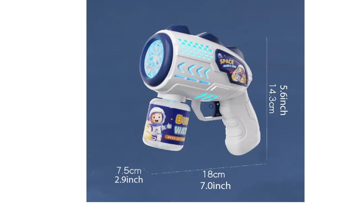 Kosmiczny Pistolet do Baniek dla Dzieci - Astronauta z Pistoletem 🚀
